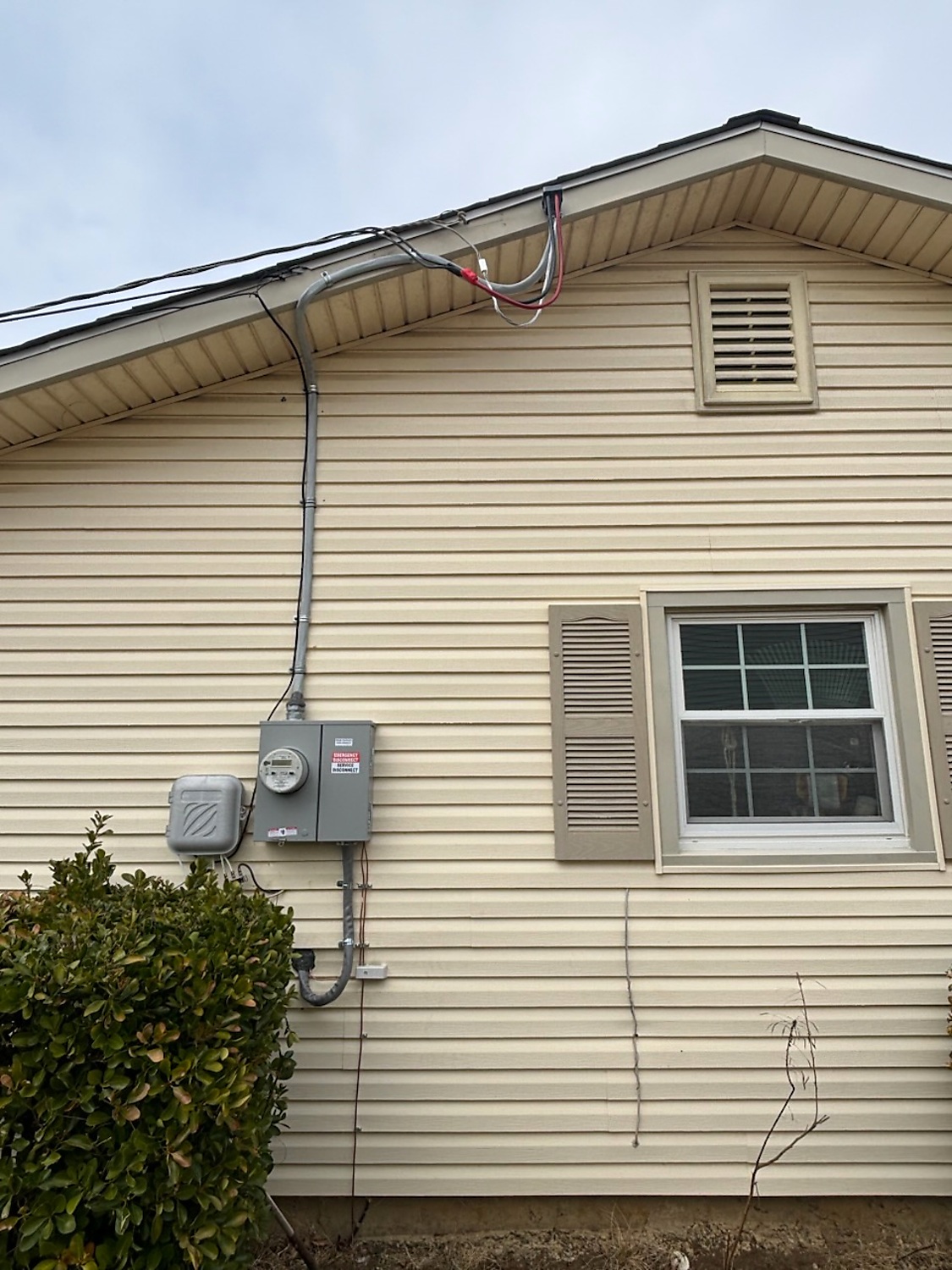 Exterior service & meter installation